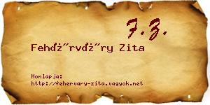 Fehérváry Zita névjegykártya