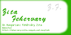 zita fehervary business card