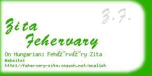 zita fehervary business card